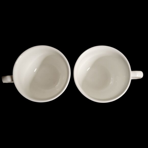 2 Wedgwood Nantucket Coffee/ Tea Cups White Basketweave Pattern - Picture 3 of 5